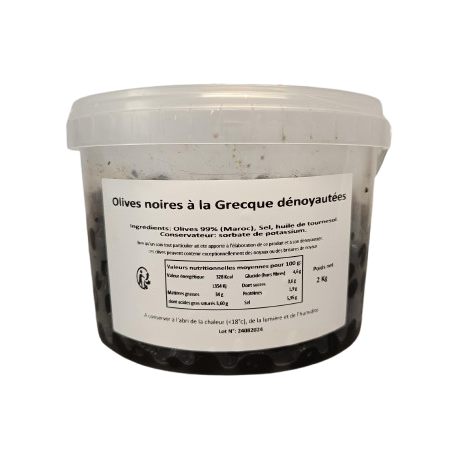 Olive noire à la grecque dénoyautée 2 kg