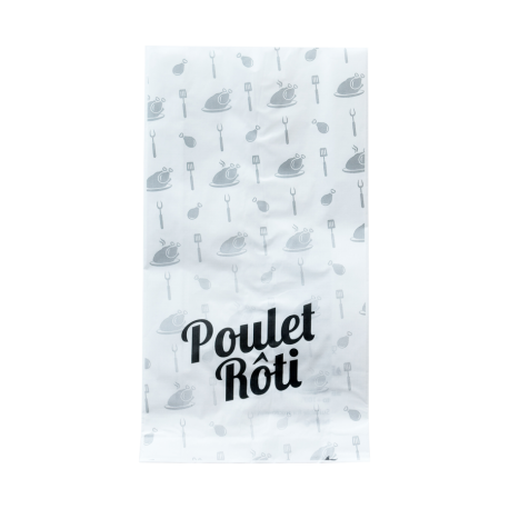 Sac poulet en kraft blanc 180/32.5+32.5x340 mm x 100
