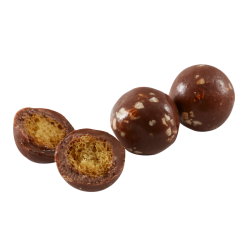 Croustilles de céréales enrobées de praliné et de chocolat au lait 2.5kg
