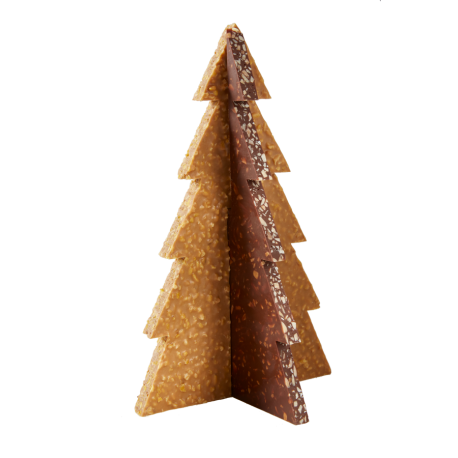  Plaques en chocolat au lait avec amandes et chocolat blanc ambré avec maïs 330g