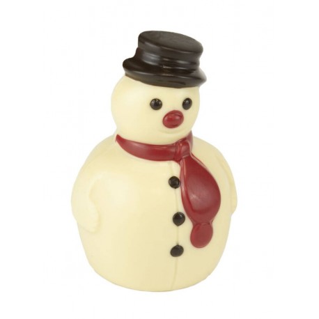 Moulage en chocolat blanc décoré bonhomme de neige 80 g