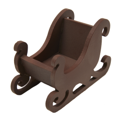 Moulage en chocolat noir traineau bonbonnière 190 g