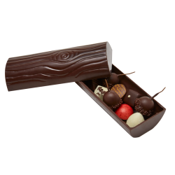 Moulage en chocolat noir bûche 185 g