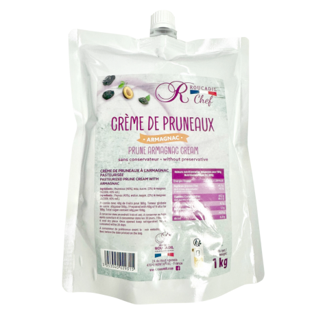 Crème de pruneaux à l'Armagnac gourde doypack 1 kg