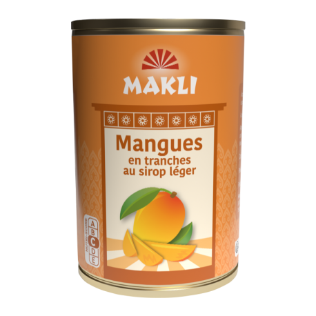 Mangue en tranches au sirop léger 1/2