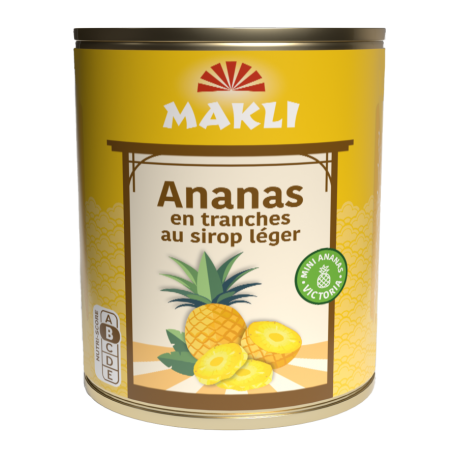 Ananas mini en tranches au sirop léger 4/4