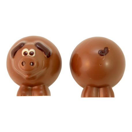 Moulage harry le cochon chocolat lait 10 cm 110 g