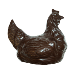 Moulage poule chocolat noir 12.5 cm 120 g
