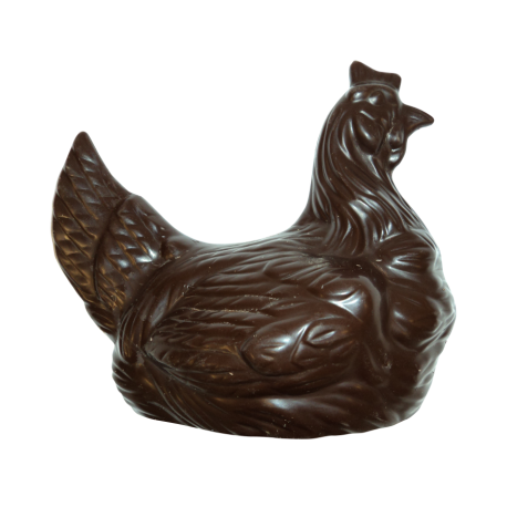 Moulage poule chocolat noir 12.5 cm 120 g