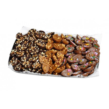 Assortiment de demi-oeufs décorés en chocolat 2.5 kg