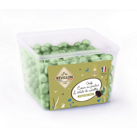 Oeuf praliné noir éclat de noisette 2 kg