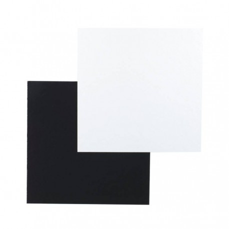 Carré blanc perle/noir 8.5 x 8.5 cm x 200
