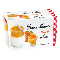 Yaourt au lait entier crémeux sur lit d'abricot 125 g x 2
