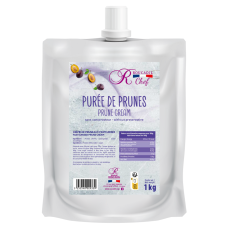 Purée de prunes sans sucre ajoutée gourde doypack 1 kg