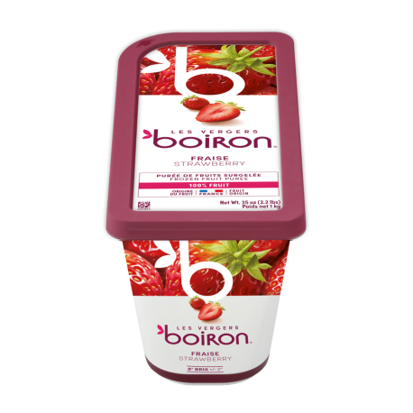 Purée de fraises 100% France sans sucre surgelé 1kg