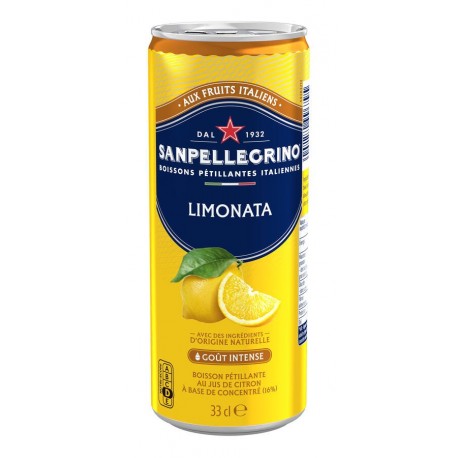 Boisson pétillante au jus de citron San Pellegrino Limonata slim 33 cl