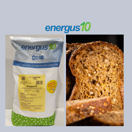 Mélange pour pain réduit en glucide Energus10+ 10 kg