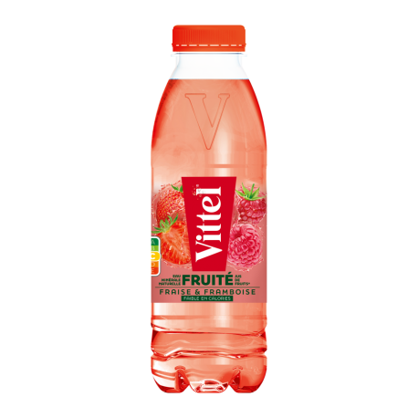 Eau minérale naturelle aux jus saveur fraise-framboise 50 cl