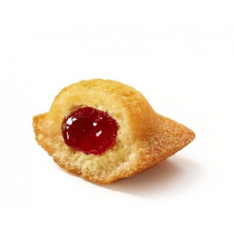 Madeleine mix beurre huile fourrée à la framboise surgelée 51g