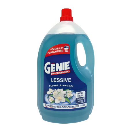 Lessive parfumée fleurs blanches Génie 4 L