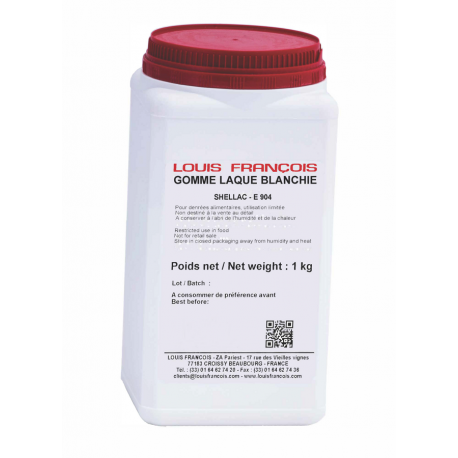 Gomme laque blanche boite 1kg