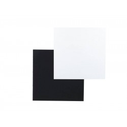 Carré blanc perle/noir 14 x 14 cm x 50