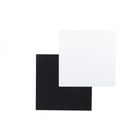 Carré blanc perle/noir 24 x 24 cm x 50