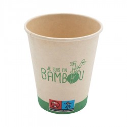 Gobelets bambou simple paroi 25 cl x 50
