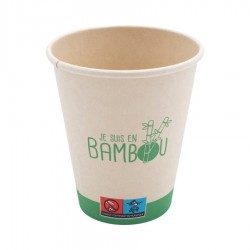 Gobelets bambou simple paroi 30 cl x 50