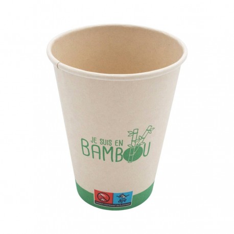 Gobelets bambou simple paroi 35 cl x 50