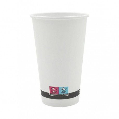 Gobelets carton blanc 45 cl x 50