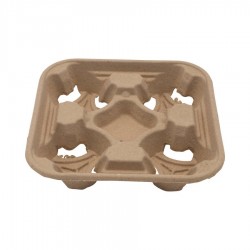 Porte gobelets carton x 4 225 x 225 x 50 mm x 75
