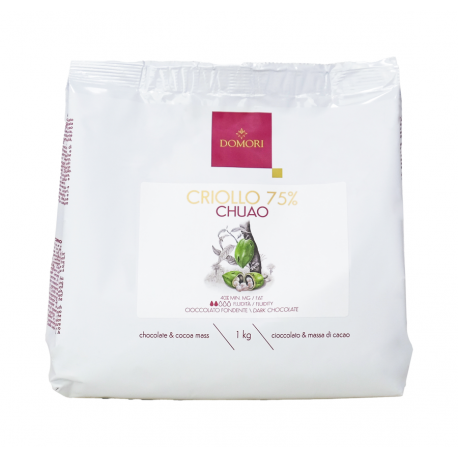Chocolat de couverture noir 75% criollo chuao 1kg