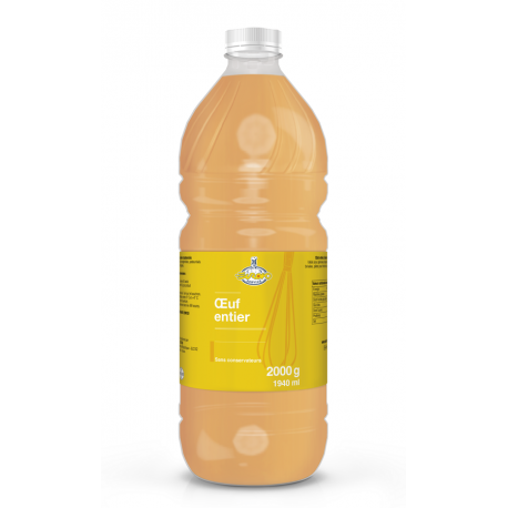 Oeuf entier liquide pasteurisé 2 kg