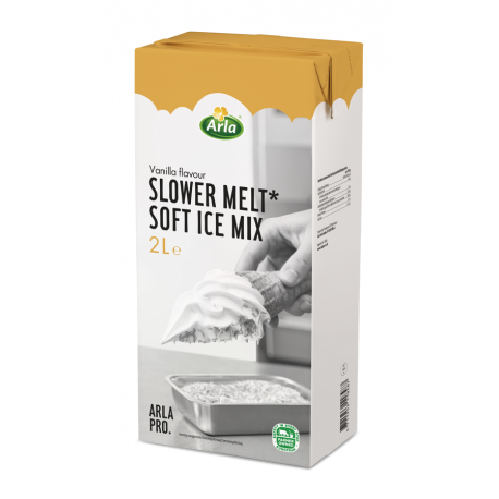 Préparation pour glace à l'italienne vanille UHT fonte lente 2 litres