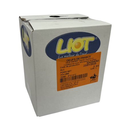 Oeuf entier liquide pasteurisé LD2 5 kg
