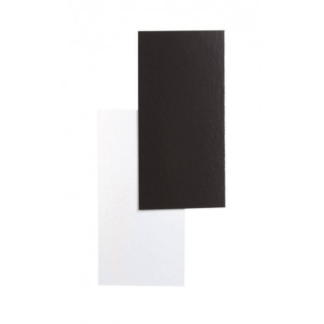Semelle de bûche bord droit blanc perle/noir 10 x 39 cm x 50