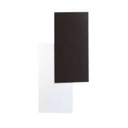 Semelle de bûche bord droit blanc perle/noir 10 x 99 cm x 50