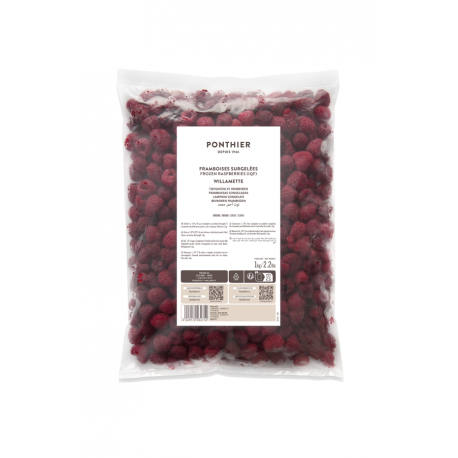 Framboises willamette Serbie entière IQF 4 x 2.5 kg