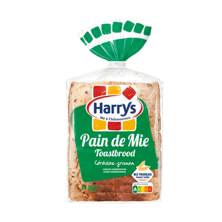 Pain de mie sandwich cérales 12 x 12 cm x 550 g