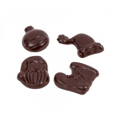 Moulage friture de noël en chocolat noir 2 kg