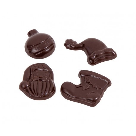 Moulage friture de noël en chocolat noir 2 kg