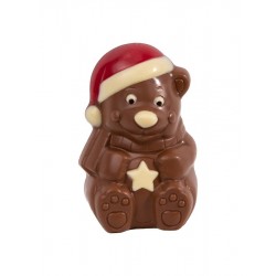 Moulage en chocolat au lait décoré ours étoile 90g