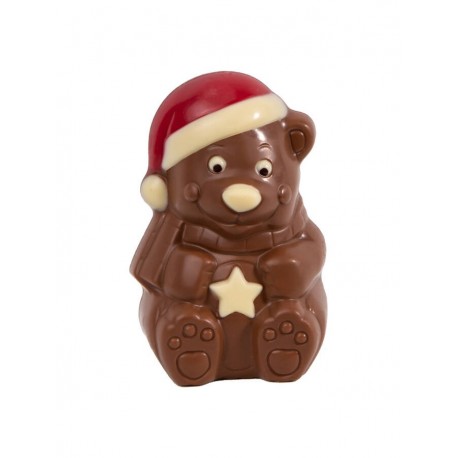 Moulage en chocolat au lait décoré ours étoile 90g