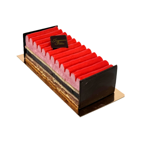 Bûche croustillante myrtille fruits rouges 160 x 68 x 60 mm 460 g
