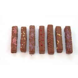 Guimauve en batonnet décoré enrobé de chocolat au lait 800 g