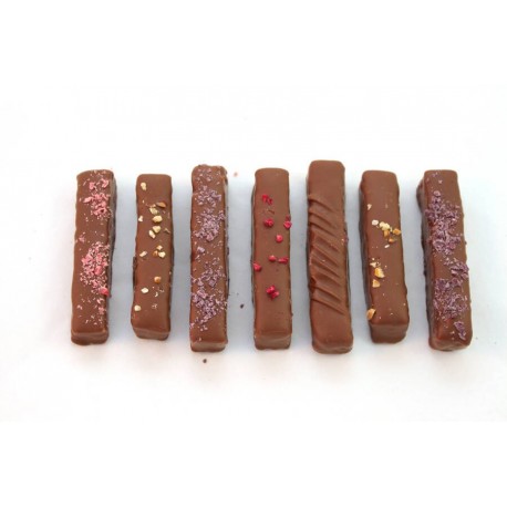 Guimauve en batonnet décoré enrobé de chocolat au lait 800 g