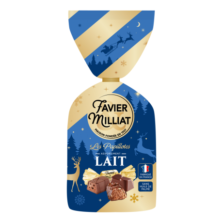 Assortiment de bonbons de chocolat lait Favier Millia 360g