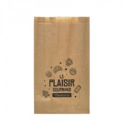 Sac croissant 105 Plaisir Gourmand kraft brun 170/35 x 1000