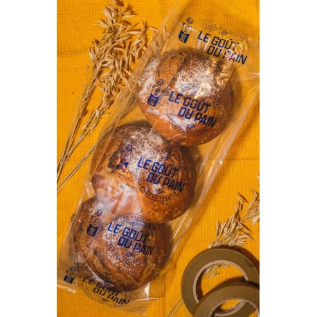 Sacs à pains 50 microns Premium France bleu 160/50+50x 450 mm x 200